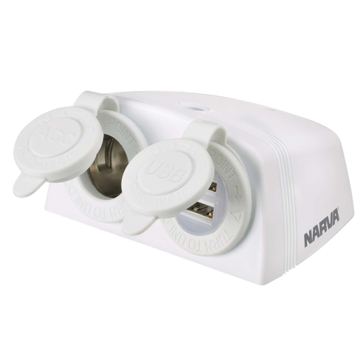 Narva Heavy-Duty Surface Mount Accessory/Dual USB Sockets | Narva ...