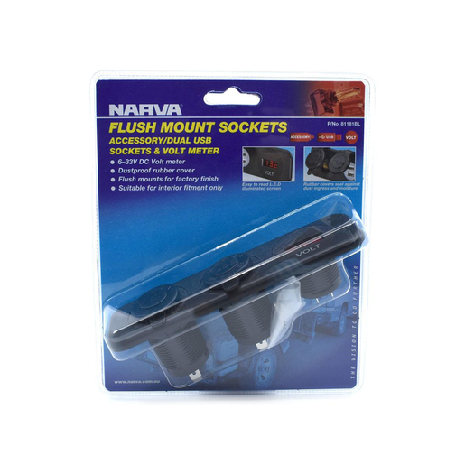 Narva Heavy-Duty Accessory/Dual USB Sockets and 12/24V | Narva | Shop ...