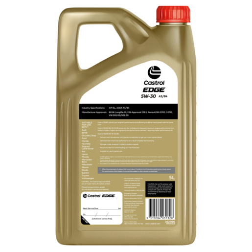 Castrol Edge 5W 30 A3 B4 Full Synthetic Engine Oil 5L Castrol Shop castrol-edge-5w-30-a3-b4-full-synthetic-engine-oil-5l-castrol-shop