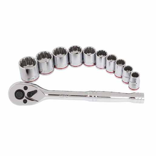 Garage Tough 12 Piece 3/8 Inch Dr Imperial Socket Set - GT8521C | Hand ...